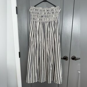 Universal Thread Gray Striped Strapless Maxi Dress Size Small
